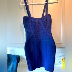 Bandage navy blue mini dress new size M